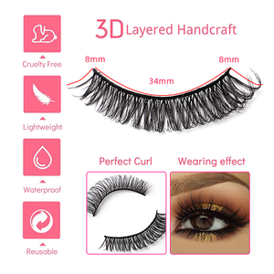 ขนตาปลอมแบบแถบขนตาปลอมแบบรัสเซียขนตาปลอมแบบม้วน - Product Image 4
