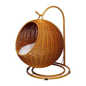 Evrensel çevre dostu dört mevsim kedi evi Rattan yuva çıkarılabilir yıkanabilir özelliği ev kullanımı için kedi köpek yatağı Pet malzemeleri - Product Image 5