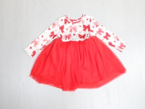 Vestito da bambina KERUI per San Valentino con stampa a farfalla, abito alla moda in pizzo e seta di latte per bambine - Product Image 2