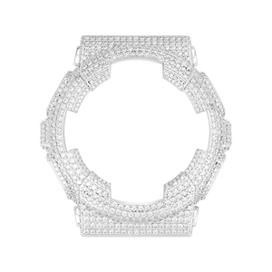 Montre Hip Hop <span class=keywords><strong>Gshock</strong></span>, bijoux vintage de luxe, argent sterling 925, sertie de diamants en moissanite VVS, lunette de montre - Product Image 2