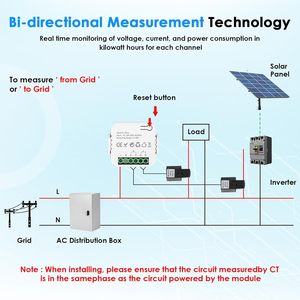 Moniteur d'énergie intelligent pour la maison 280A, <span class=keywords><strong>double</strong></span> canal, contrôle WiFi via application, compatible Tuya/Smart Life, <span class=keywords><strong>compteur</strong></span> de puissance domestique - Product Image 5