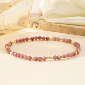 Go2boho Brazaletes Elásticos de Piedra Semipreciosa Joyería de Moda con Piedras Naturales Coloridas Delicadas Pulseras de Cuentas de Gema para Mujer - Product Image 4