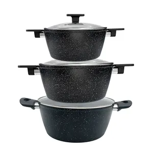 Không dính Cookware Set Maifan đá đúc kho súp nồi nấu ăn đặt không dính Nhôm hầm nồi nước sốt nồi có nắp đậy