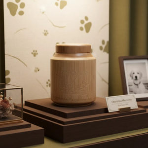 กล่องใส่โกศไม้ไผ่ย่อยสลายได้ตามสั่งเป็นมิตรกับสิ่งแวดล้อมพร้อมที่เก็บขี้เถ้าจากมนุษย์สำหรับสัตว์เลี้ยง - Product Image 4