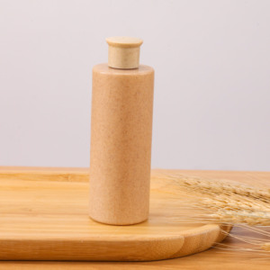 Bouteilles à pompe en paille de blé écologiques de 100 ml à 500 ml avec bouchon rabattable, biodégradables, pour le lavage corporel, le shampoing, les cosmétiques, l'emballage de produits de beauté - Product Image 5
