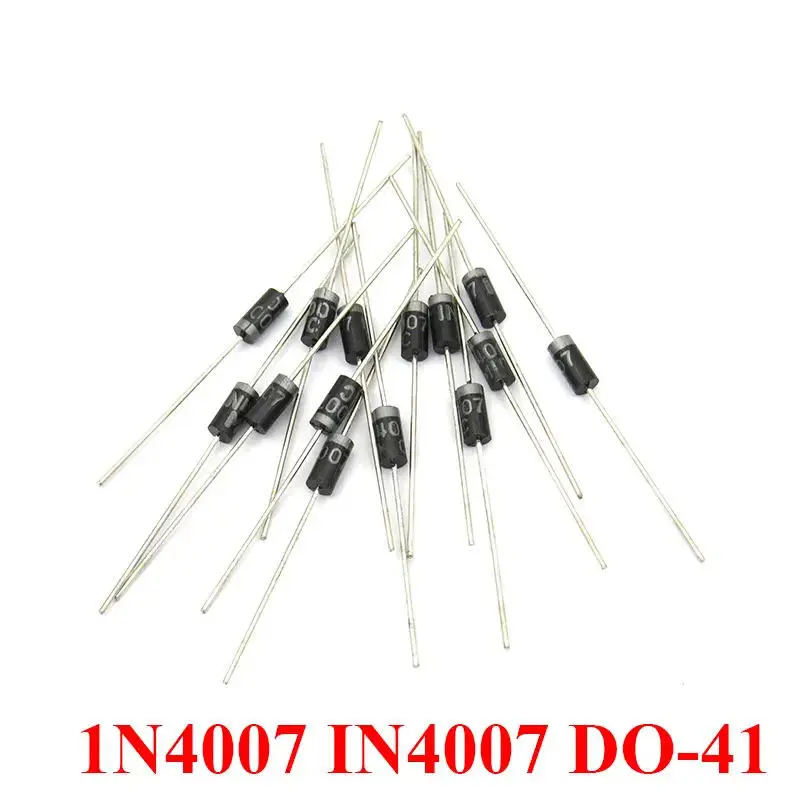 1000pcs 1N4007 IN4007 DO-41 1.0A 1000V SILICON RECTIFIERS