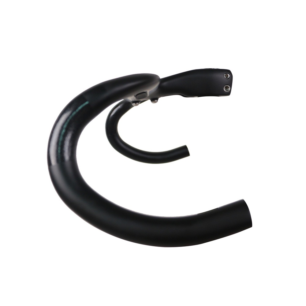 Guidon Vélo De Route Carbone Intégré Avec Potence - 28,6 Mm - Longueur 400 Mm - Compatible Zoom - Neuf Garantie 3 Ans