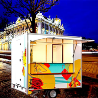 Remorque alimentaire mobile de 14 pieds, type Taco Box, pour pizzas, glaces, BBQ, avec cuisine entièrement équipée