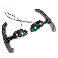 SYPES Luxe pour volant en fibre de carbone avec palettes de changement de vitesse magnétiques pour E90 M2/M3 E92 M3 E93 X5M/X6M E70/E71 M4/M5 F80