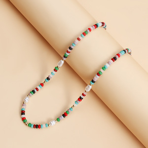 Rz-629 Collar de Perlas de Acero Inoxidable <span class=keywords><strong>Suave</strong></span>, Estilo Bohemio, Perlas Irregulares, Chapado en Oro para Mujer, Nueva Moda - Product Image 5
