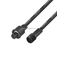 Adaptateur Xinglin en cuivre PVC M12 3 broches mâle-femelle 5A 6A IP65 étanche noir, connecteur électrique circulaire 300V pour connexions de fils