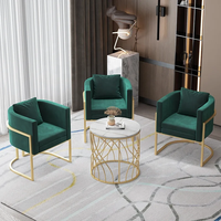 Fauteuils de détente Wing Gold, ensemble de meubles nordiques de luxe, fauteuil moderne en velours et métal, canapés d'appoint pour salon