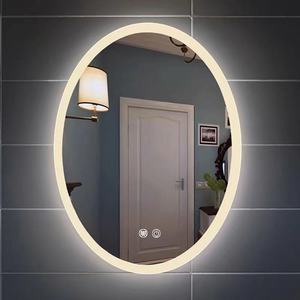 Miroir de douche ovale à LED tactile anti-buée, miroir intelligent moderne pour salle de bain, miroir mural intelligent pour chambre à coucher - Product Image 2