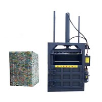 Presse à déchets hydraulique automatique pour plastique, métal et déchets, avec roulement central pour films, bouteilles et canettes