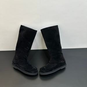 <span class=keywords><strong>Bottes</strong></span> pour femmes de haute qualité, tendance et à la mode, plates, avec protection haute de la jambe, dessus en daim, tube de botte non contraint, marque CC - Product Image 5