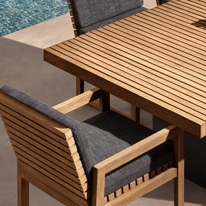 Ariely High-end <b>Garden</b> Patio Balcony Dining <b>Table</b> and Chair Set Outdoor Hotel Villa <b>Teak</b> Chair Furniture High-end Outdoor Dining - Product Image 2