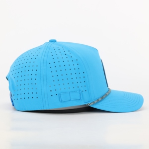 Gorra de béisbol deportiva de 5 paneles estilo urbano para hombre, impermeable, 100% poliéster, con cuerda, corte láser, tela Oxford, para correr - Product Image 4
