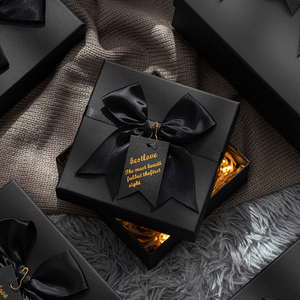 All'ingrosso nero Kraft coperchio e Base scatola di cartone rigida 2 pezzi Lift-off scatola di imballaggio rigida per sciarpa profumo portafoglio cosmetico - Product Image 4