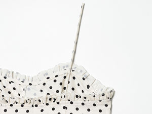 Polka Dot Print Beige Color Spaghetti Strap Casual Fashion <b>Long</b> <b>slip</b> Dress for Women - Product Image 2