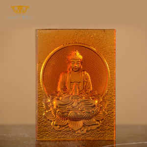 Decoración <span class=keywords><strong>de</strong></span> Pared <span class=keywords><strong>de</strong></span> Cristal Personalizada, Decoración Budista <span class=keywords><strong>de</strong></span> Ingeniería, Ladrillo <span class=keywords><strong>de</strong></span> Buda, 4 Piezas Grabadas Multifuncionales - Product Image 2