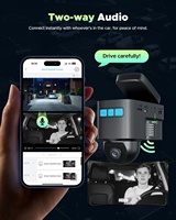 Caméra de sécurité pour voiture, caméra embarquée 4G avec double objectif, caméra de tableau de bord à grand angle, surveillance de l'intérieur de la voiture, sécurité complète du véhicule