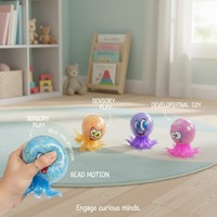 Jouet à presser créatif anti-stress en caoutchouc thermoplastique à poudre dorée, ventouse pieuvre, à rebond lent, inspiré des puzzles, viral