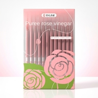 Vinaigre de Rose Pur Original Sans Sucre, Boisson Artisanale Saine à Base de Fleurs et de Fruits, Essence en Bouteille