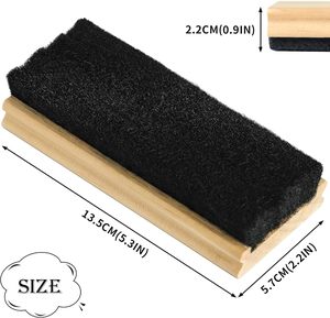 Gomme de <span class=keywords><strong>tableau</strong></span> noir-6 pièces de caoutchouc de panneau de gomme de <span class=keywords><strong>feutre</strong></span> avec manche en bois massif de pin nettoyeur plumeau pour <span class=keywords><strong>tableau</strong></span> noir <span class=keywords><strong>tableau</strong></span> blanc <span class=keywords><strong>craie</strong></span> de - Product Image 2