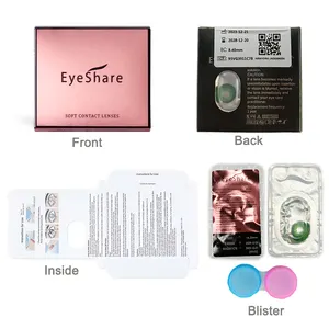 Eyeshare Free Design Custom Eye Lens Packing Box Colored Contact Lenses Wholesale Personal Brand Lentes De Contacto Paper Box