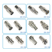 TV Satellite DVR RF Câble Adaptateur Connecteur IEC PAL DVB-T Femelle Jack Plug F Male Plug Cuivre Zinc Vidéo Splitters Convertisseurs