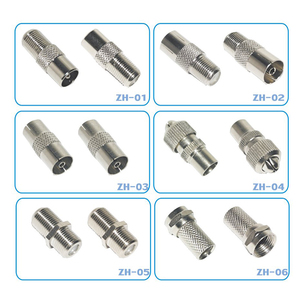 Truyền hình vệ tinh DVR RF Cáp Adapter kết nối IEC PAL DVB-T nữ jack cắm f nam cắm đồng kẽm <span class=keywords><strong>Video</strong></span> Splitter chuyển đổi - Product Image 3