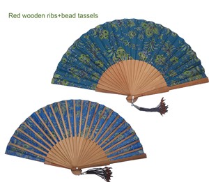 Chất Lượng Cao Rose Gỗ + Vải Tay Fan Tùy Chỉnh In Lụa Tay Fan Hâm Mộ Tây Ban Nha Gỗ Tay Fan Tùy Chỉnh - Product Image 5