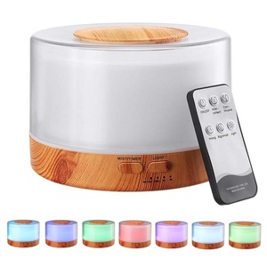 Difusor de aceites esenciales de madera eléctrico, mini humidificador de aceite de niebla ultrasónica, uso de Hotel portátil, difusor de Aroma de luz LED de 7 colores - Product Image 2
