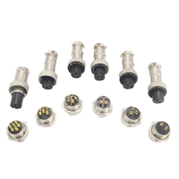 Conector de Aviación GX12 de Cobre de 6 Pines, Enchufe Hembra y Macho, Rosca M12 BNC, Impermeable IP68, 220V