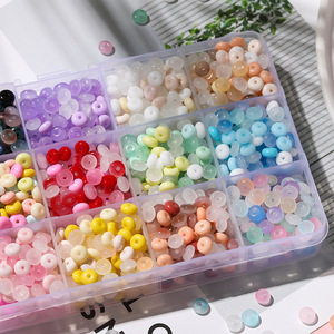 Perles rondes en verre de couleurs mélangées 3x6mm, en vrac, pour la fabrication de bracelets, accessoires de bijoux DIY - Product Image 4