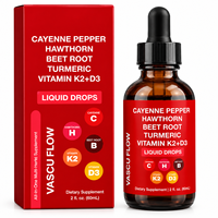 Gouttes liquides de vitamine B12 à base de plantes, supplément nutritionnel quotidien, formule de soutien immunitaire, supplément personnalisé OEM de vitamine D3 K2