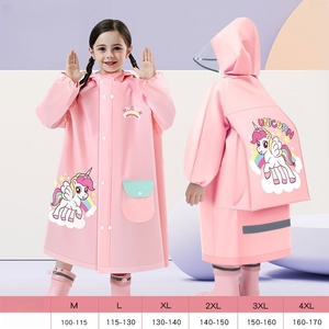 Jas Hujan Lipat Kartun Terlaris, Set Tas Sekolah Jas Hujan Berkerudung Ringan Tahan Air untuk Anak Perempuan Belajar Berjalan - Product Image 4