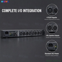 Amplificateur de puissance numérique professionnel 4 canaux PX40 6000W 1U Rack AMP 4 x 1000 Watts