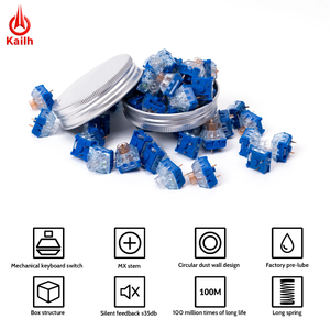 Interruptor de <span class=keywords><strong>Teclado</strong></span> Kailh Box Deep Sea, Silencioso, Lineal, Personalizable, Compatible con Interruptores de <span class=keywords><strong>Teclado</strong></span> <span class=keywords><strong>Mecánico</strong></span> Cherry MX SMD de 5 Pines <span class=keywords><strong>GK61</strong></span> - Product Image 5