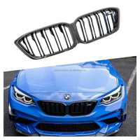Grille avant M2C en fibre de carbone style MP, double lamelle, monobloc pour BMW F87 M2 Competition