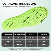Semelles de sport pour hommes et femmes, mousse à mémoire de forme 4D, confort nuage, respirantes, antidérapantes, inserts de chaussures de massage, soutien de la voûte plantaire, ajustement parfait