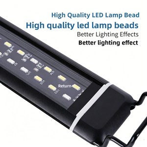 Lampe <span class=keywords><strong>LED</strong></span> pour <span class=keywords><strong>aquarium</strong></span> en alliage d'aluminium, <span class=keywords><strong>éclairage</strong></span> végétal à spectre complet, trois couleurs réglables, avec minuterie, ultra-lumineuse, support inclus - Product Image 2