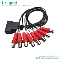 Adaptateur de câble vidéo D Sub DB 15 mâle vers 8 BNC femelle pour système de surveillance CCTV