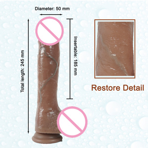 Großhandel Durchmesser 50mm Realistischer Dildo Erwachsene Spielzeug Wiederauf ladbare Vibratoren Masturbation Klare Textur Dildo für Liebhaber - Product Image 5