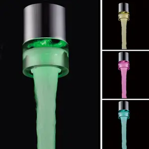 Holmine Light-Up Led Water Kraan Veranderende Glow Keuken Douche Tap Water Saving Novelty Lichtgevende Kraan Nozzle Hoofd