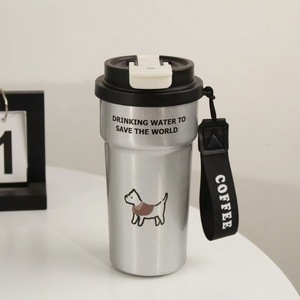 Cute Puppy 316 Stainless Steel Coffee Mug With Lid Portable Thermos Cup For Water And Coffee Gift - Product Image 4