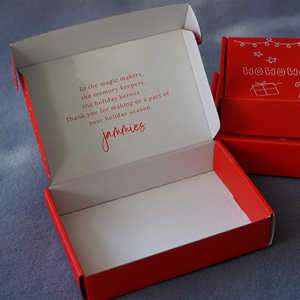 Boîte d'expédition en carton ondulé personnalisée, pliage, emballage, bande détachable, impression, auto-scellante, boîte cadeau avec logo - Product Image 5