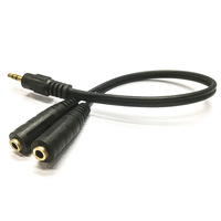 Cable Adaptador Divisor en Y Senye de 3.5mm Estéreo Macho a 2 Hembra para Auriculares y Micrófono con Cubierta de PVC para Uso en Computadora, Disponible en Stock