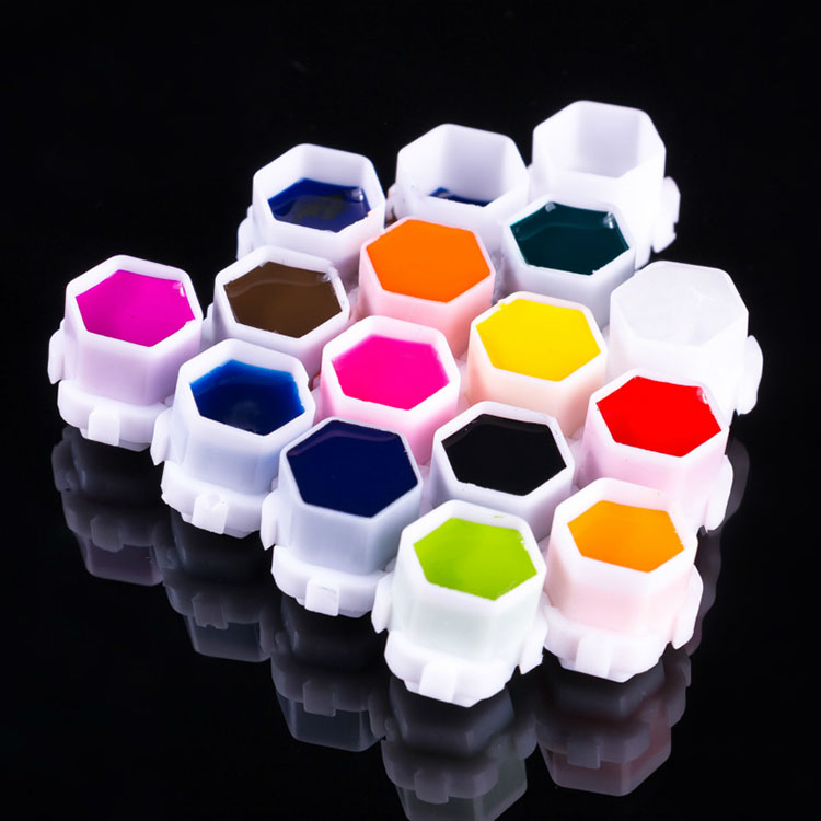 Hot Selling 200 stks/zak Honingraat Structuur Wegwerp Plastic Tattoo Pigment Container Tattoo Ink Cups voor tattoo inkt