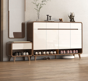New <strong>Chinese</strong> Style Entryway Furniture Wooden <strong>Shoe</strong> Rack Display <strong>Cabinet</strong> White <strong>Shoe</strong> Bench Storage <strong>Shoe</strong> <strong>Cabinet</strong> - Product Image 2